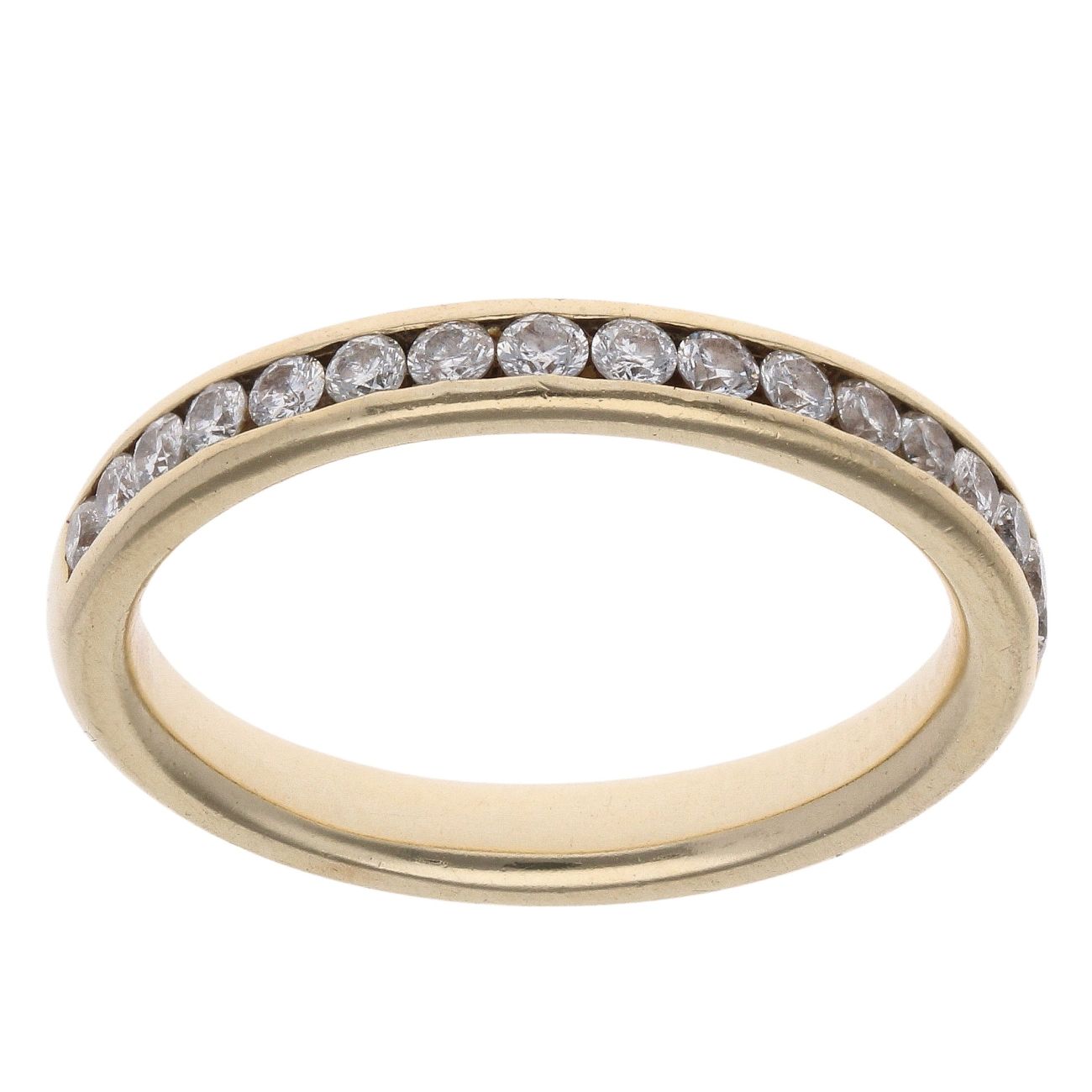 9ct Yellow Gold 0.33ct Brilliant Cut Diamond Half Eternity Ring