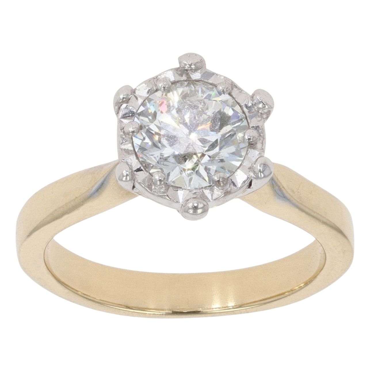 18ct Yellow Gold 1.00ct Brilliant Cut Diamond Solitaire Ring