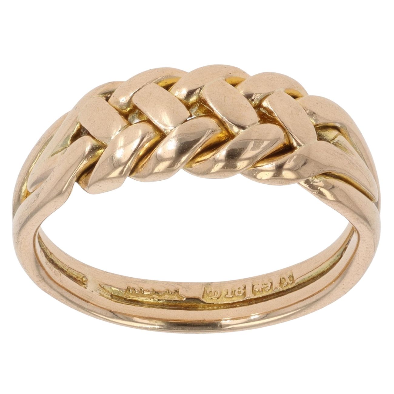 18ct Yellow Gold Braid Patterned Fancy Ring