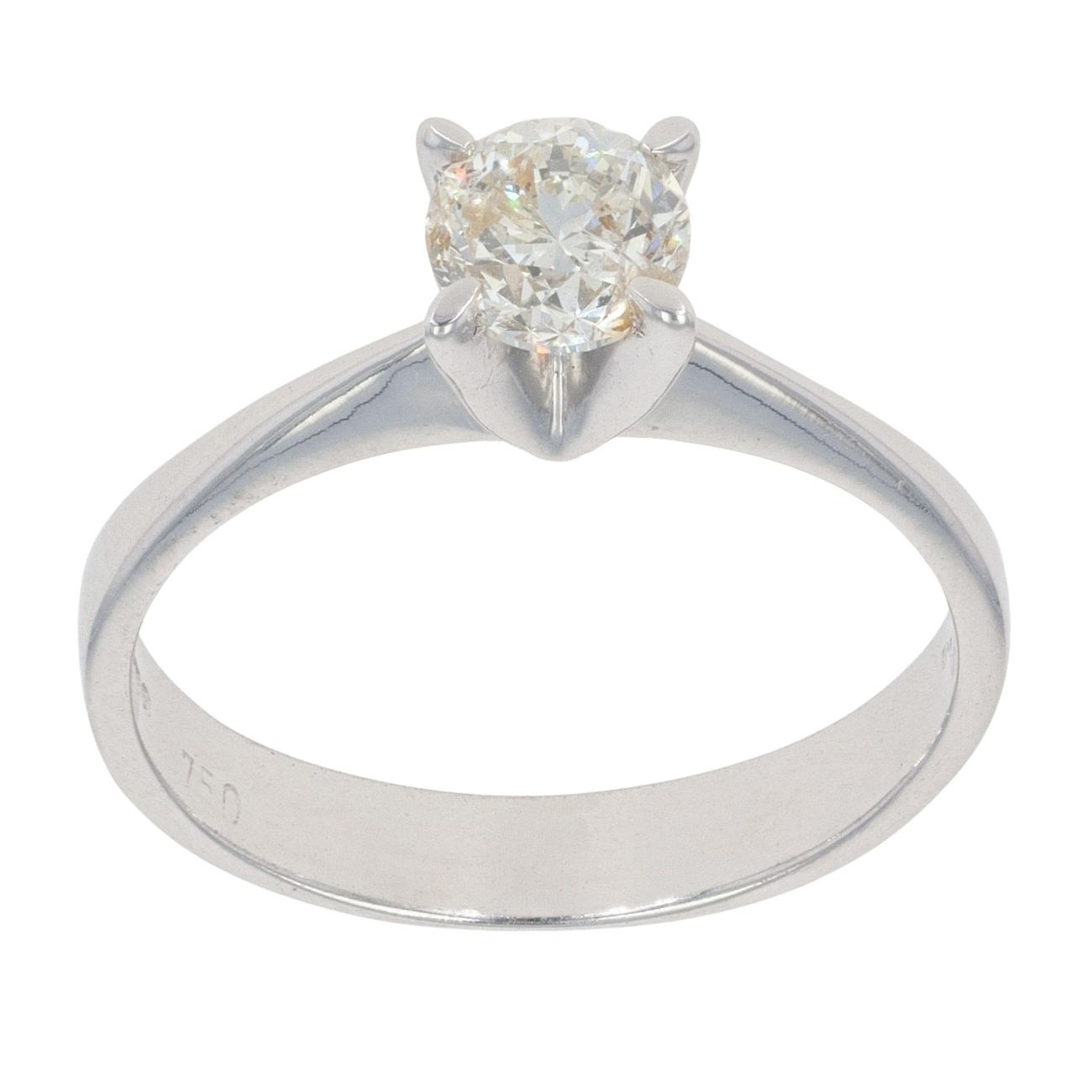 18ct White Gold Brilliant Cut 0.60ct Diamond Solitaire Ring