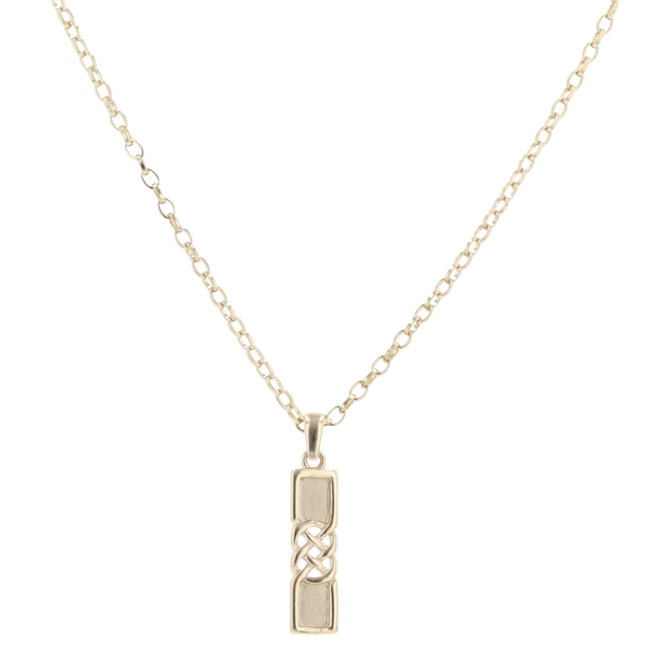 9ct Yellow Gold Celtic Pendant And Chain 16"