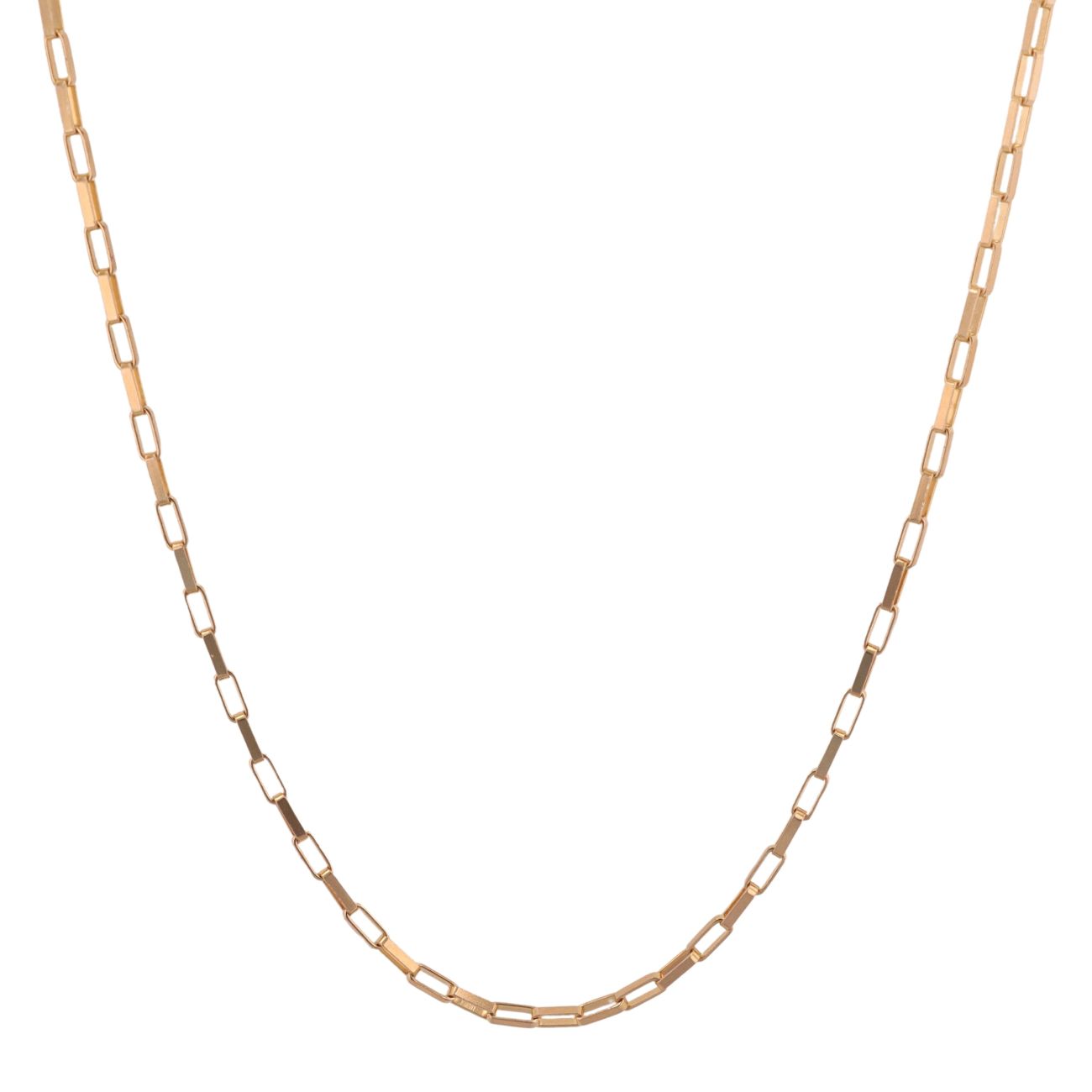 9ct Yellow Gold Square Belcher Chain 18"