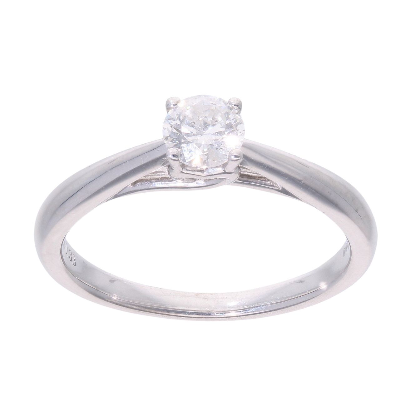 9ct White Gold 0.33ct Diamond Solitaire Ring