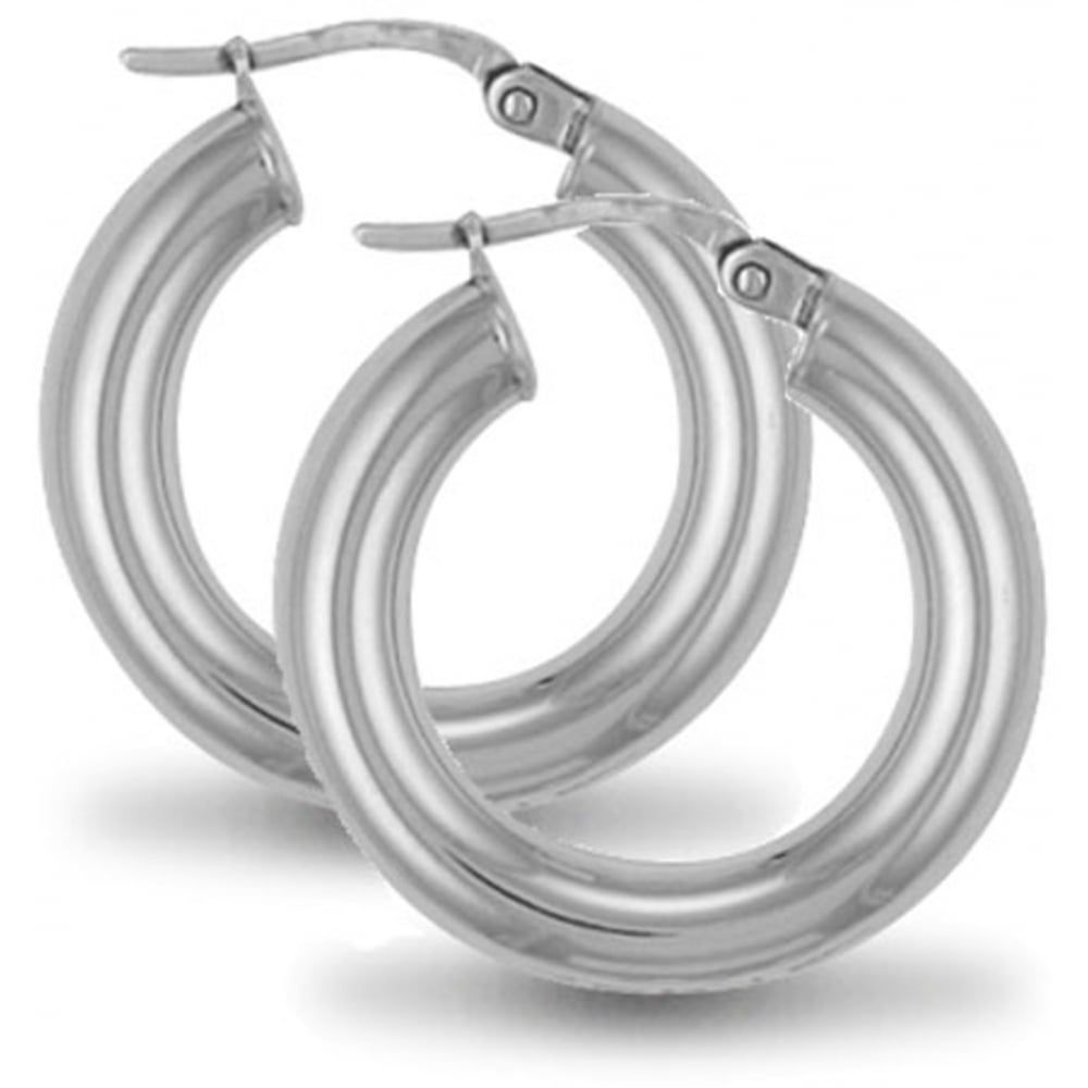 Mint Of London 925 Silver Polished Hoop Earrings