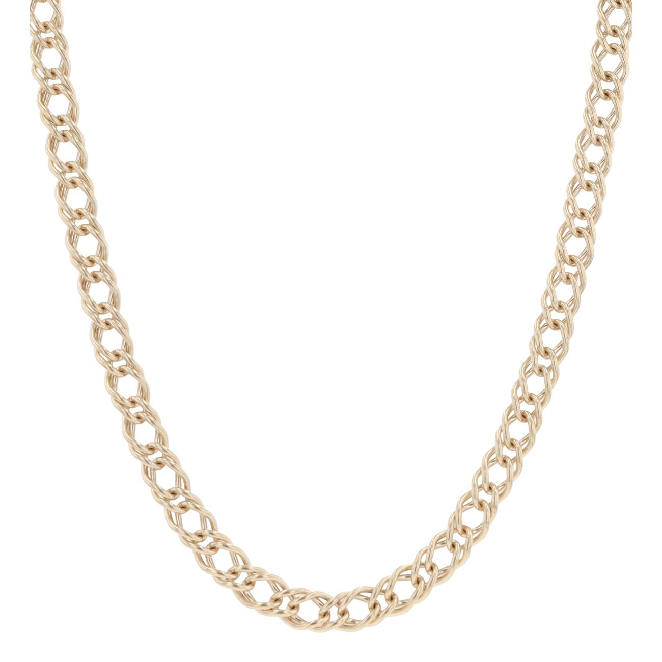 9ct Yellow Gold Double Curb Chain 20"