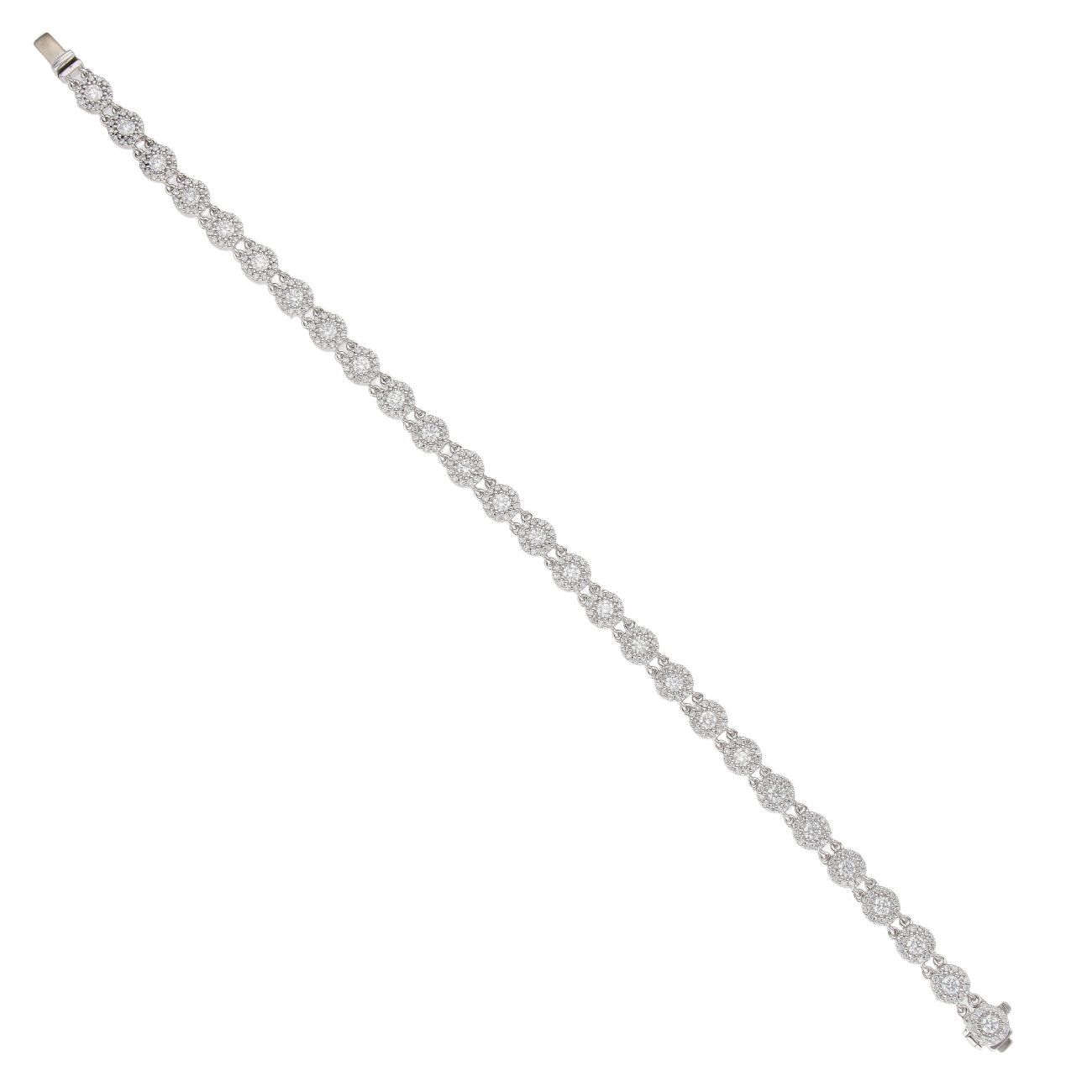 18ct White Gold 2.00ct Diamond Bracelet 7"