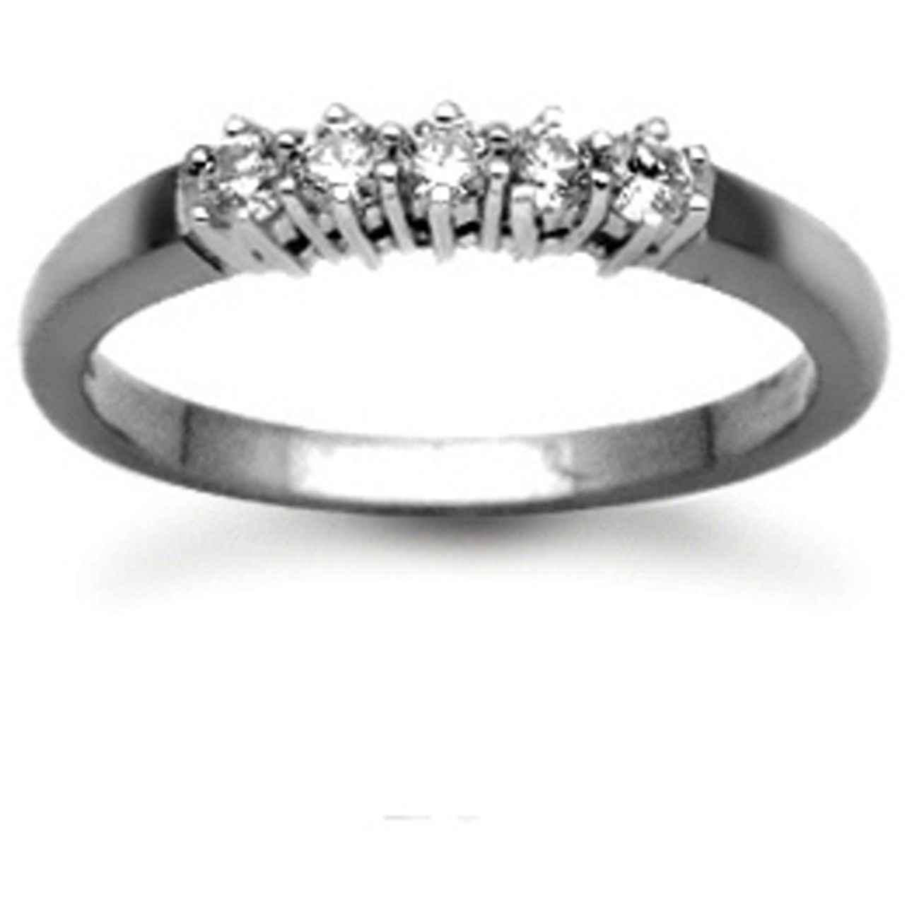18 Carat White Gold 25cts 5 Stone Diamond Ring