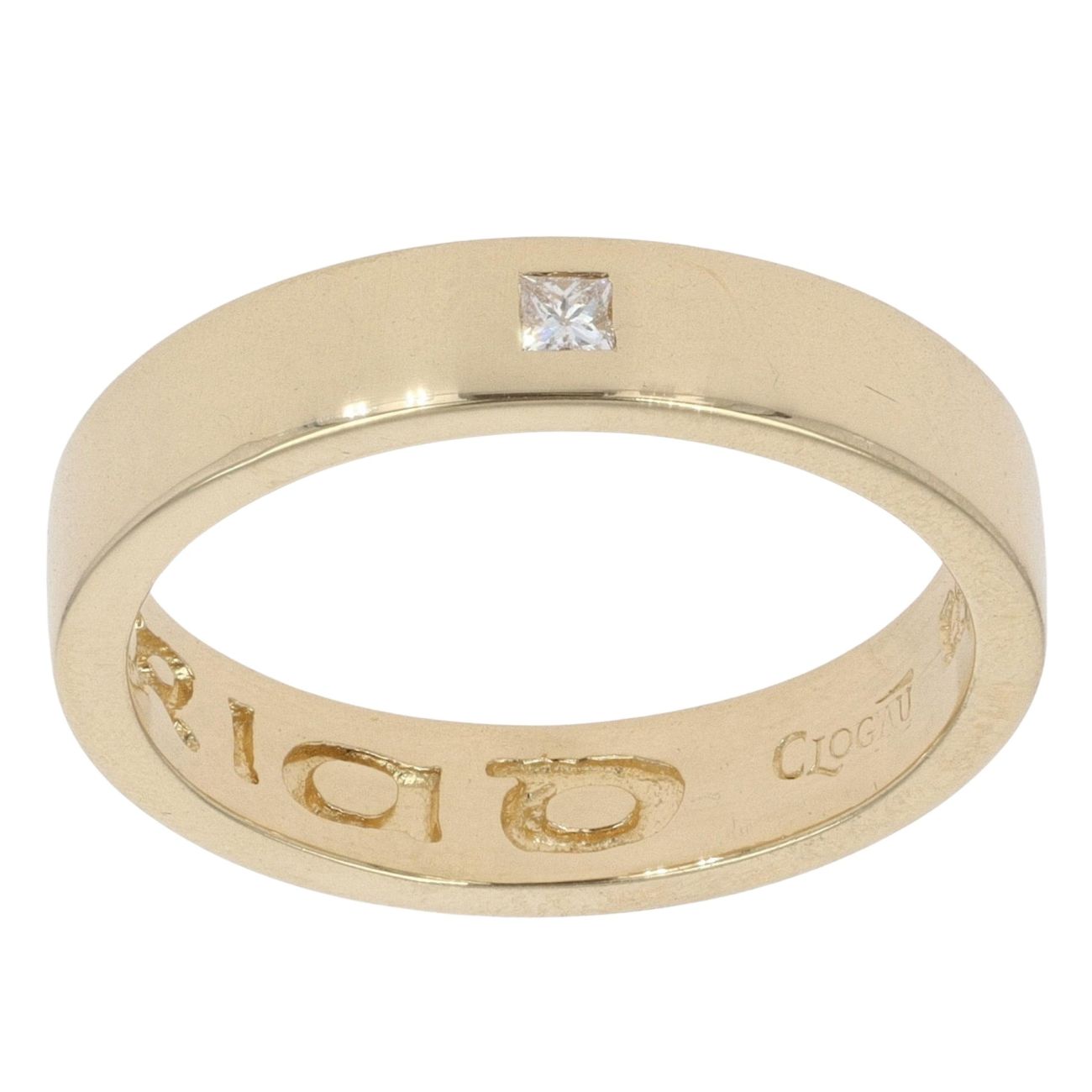 18ct Yellow Gold 0.03ct Diamond Solitaire Clogau Ring