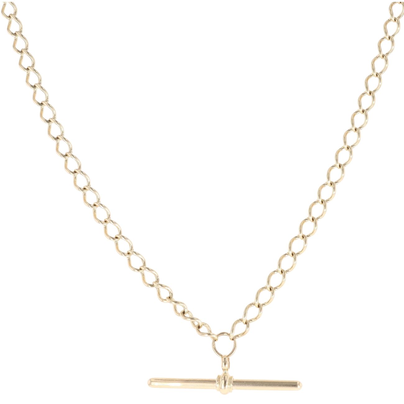 9ct Yellow Gold Albert T Bar Chain 20"