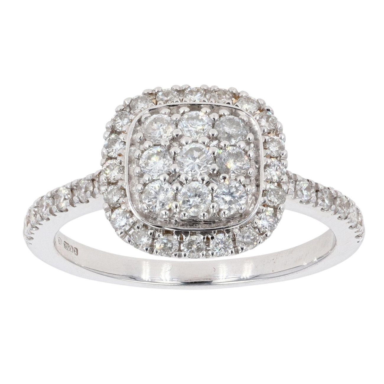 18ct Yellow Gold Diamond Cluster Ring by Anya Belle