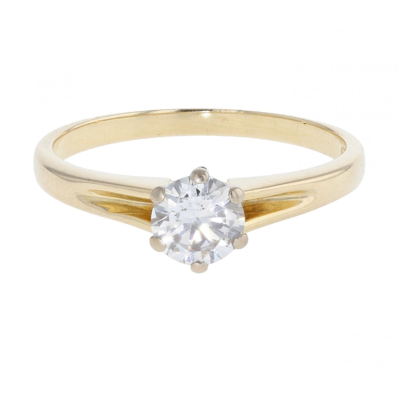 18ct Yellow Gold 0.60cts Diamond Solitaire Ring