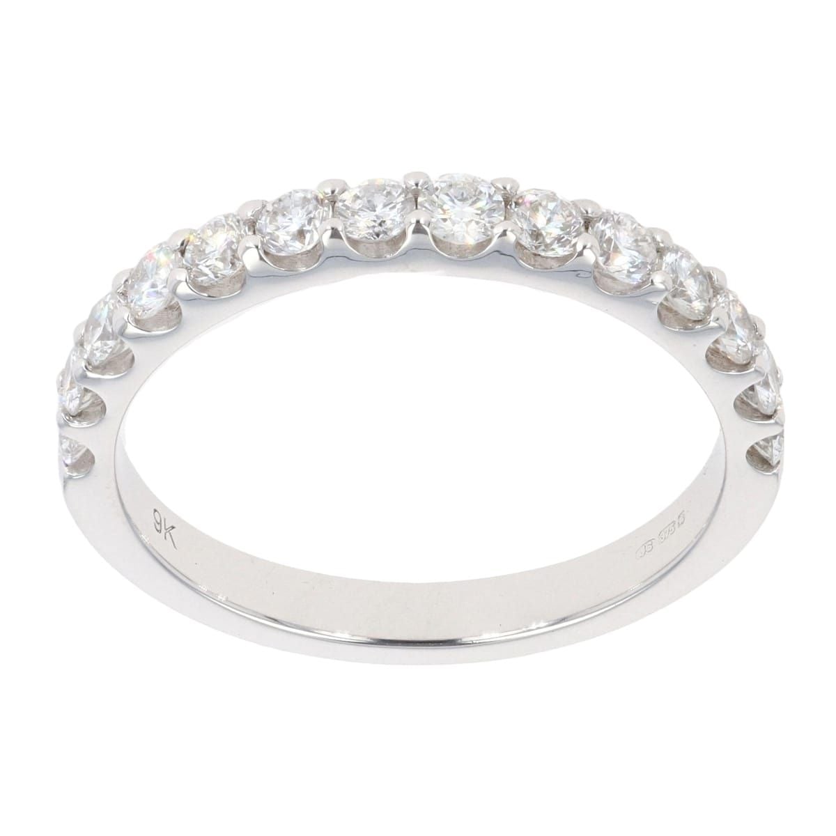 9ct White Gold 0.70ct Diamond Half Eternity Ring