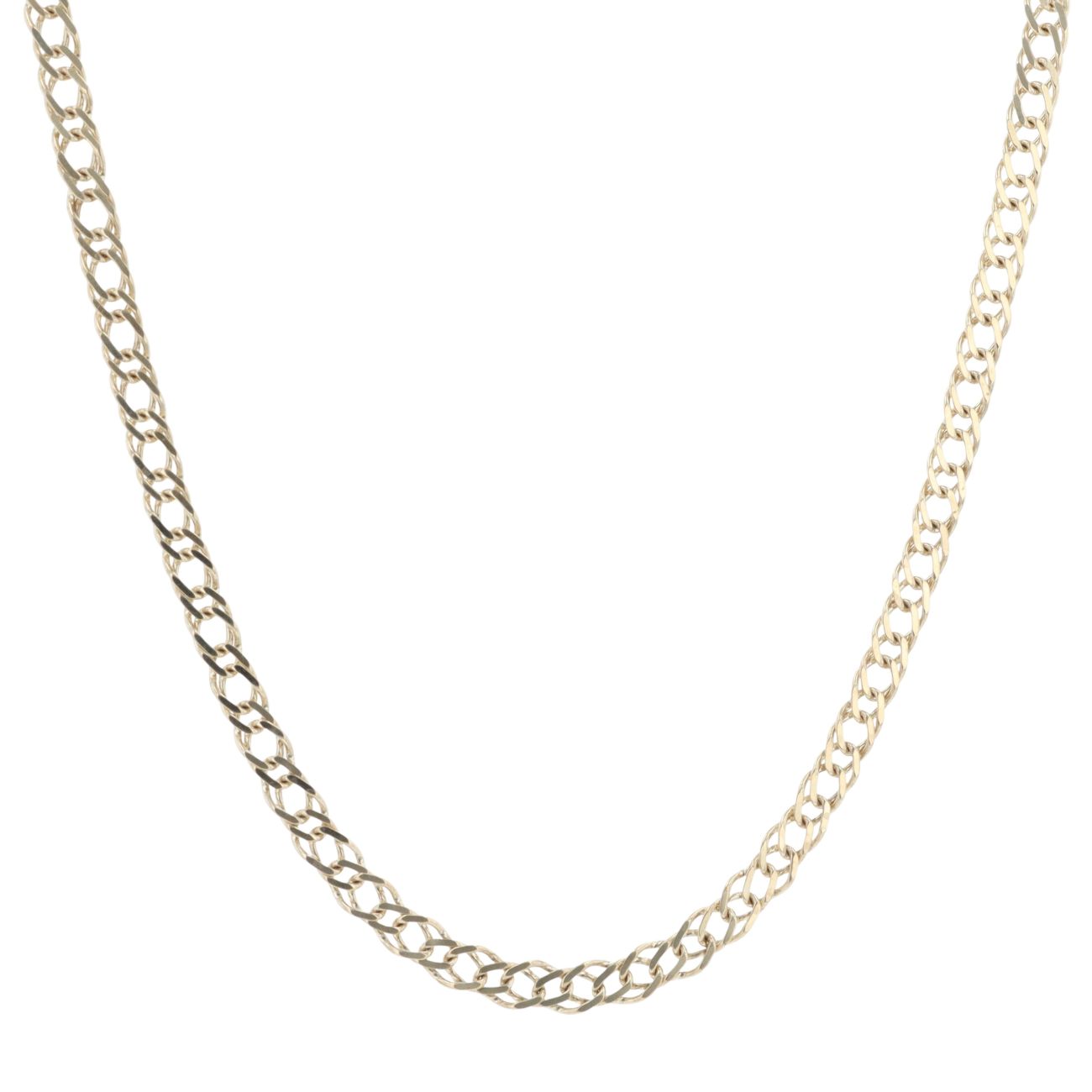 9ct Yellow Gold Double Curb Chain 18"