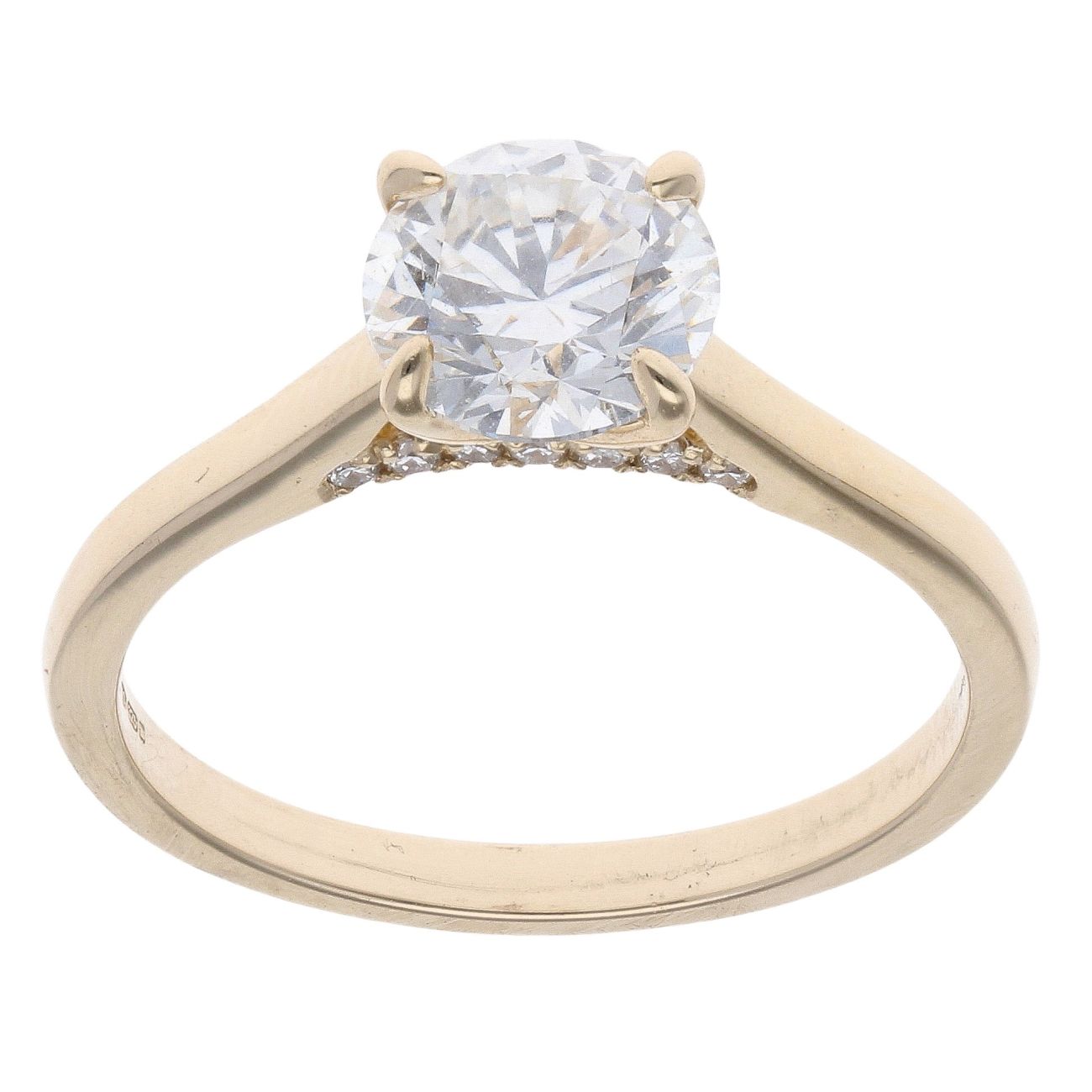 Lab Grown 9ct Yellow Gold 1.65ct Brilliant Cut Diamond Solitaire Ring