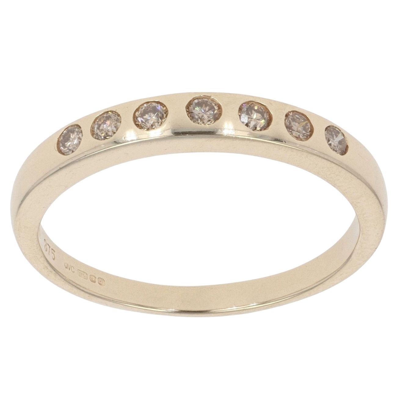 9ct Yellow Gold 0.20ct Brown Diamond Eternity Ring