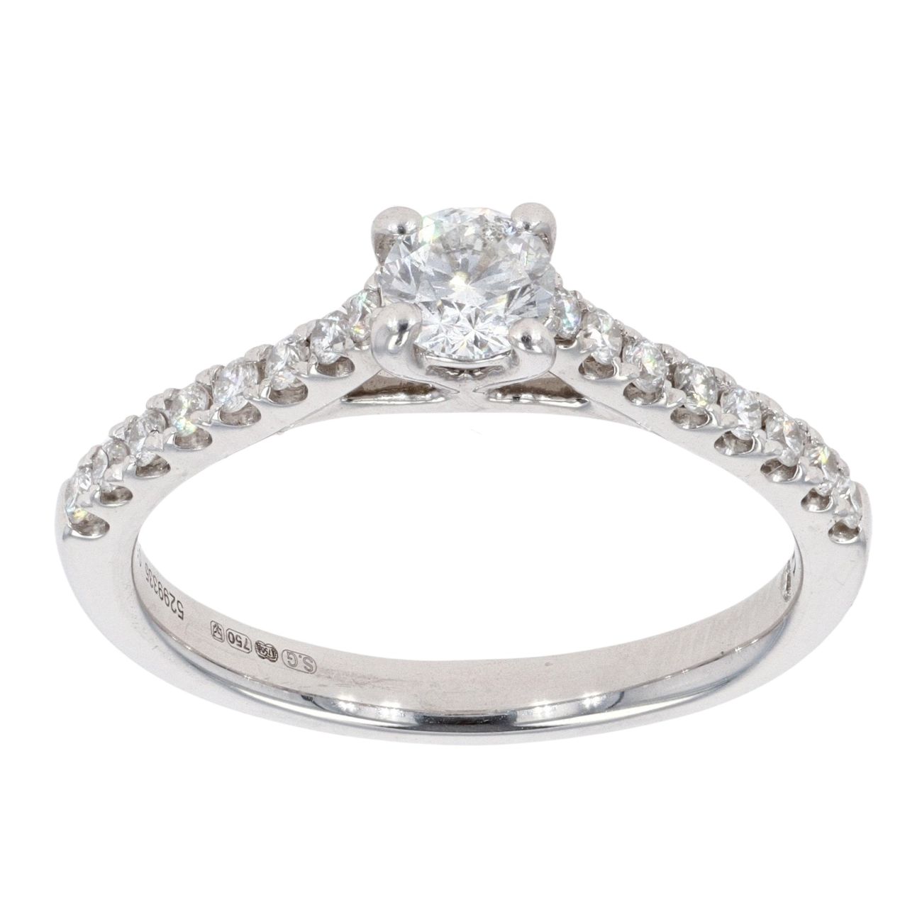 18ct White Gold 0.51ct Diamond Solitaire Ring