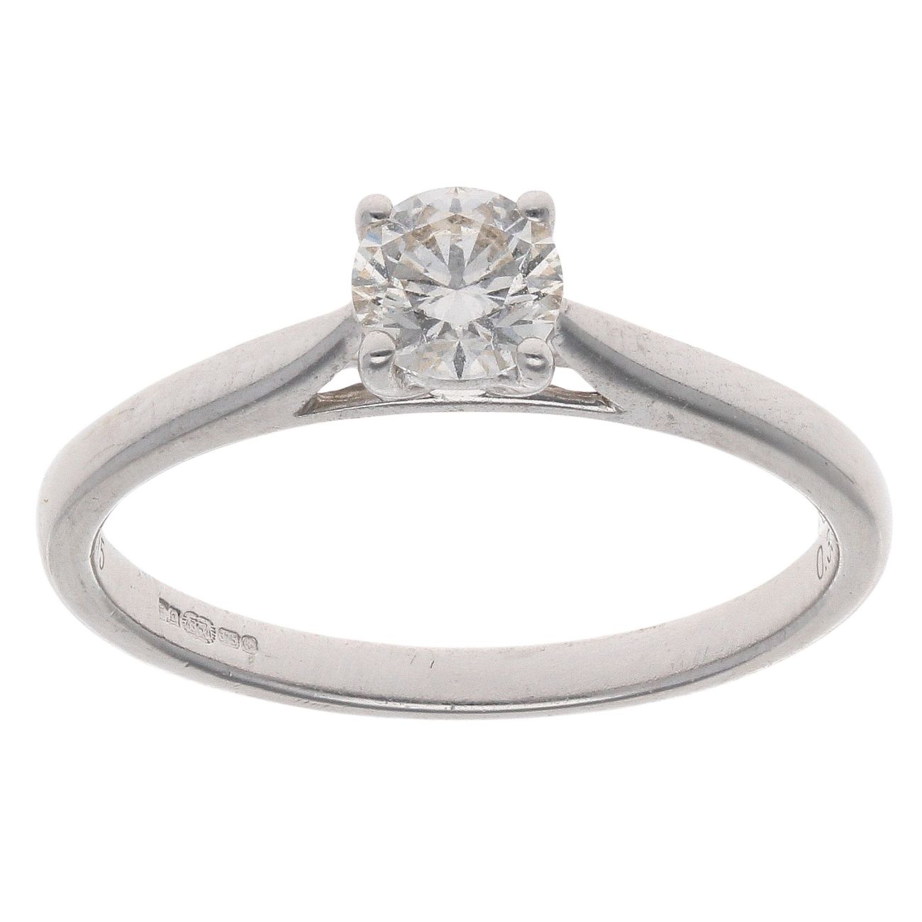 9ct White Gold 0.33ct Brilliant Cut Diamond Solitaire Ring