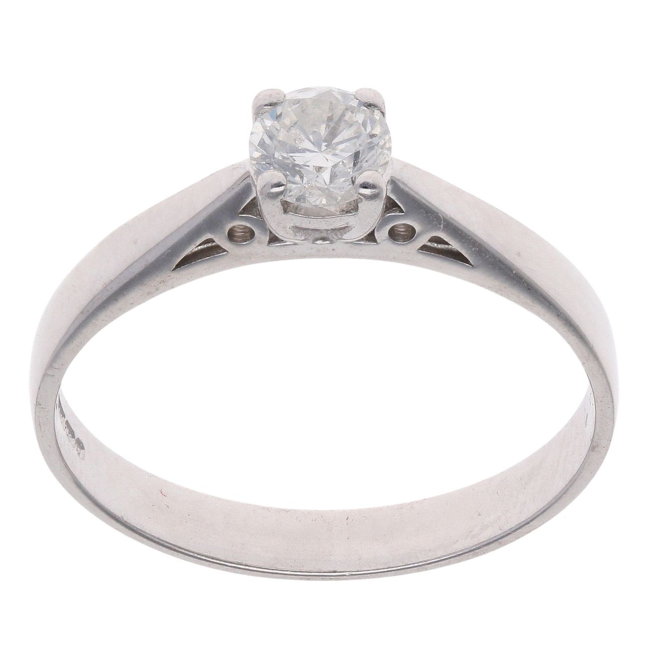 18ct White Gold 0.41ct Brilliant Cut Diamond Solitaire Ring