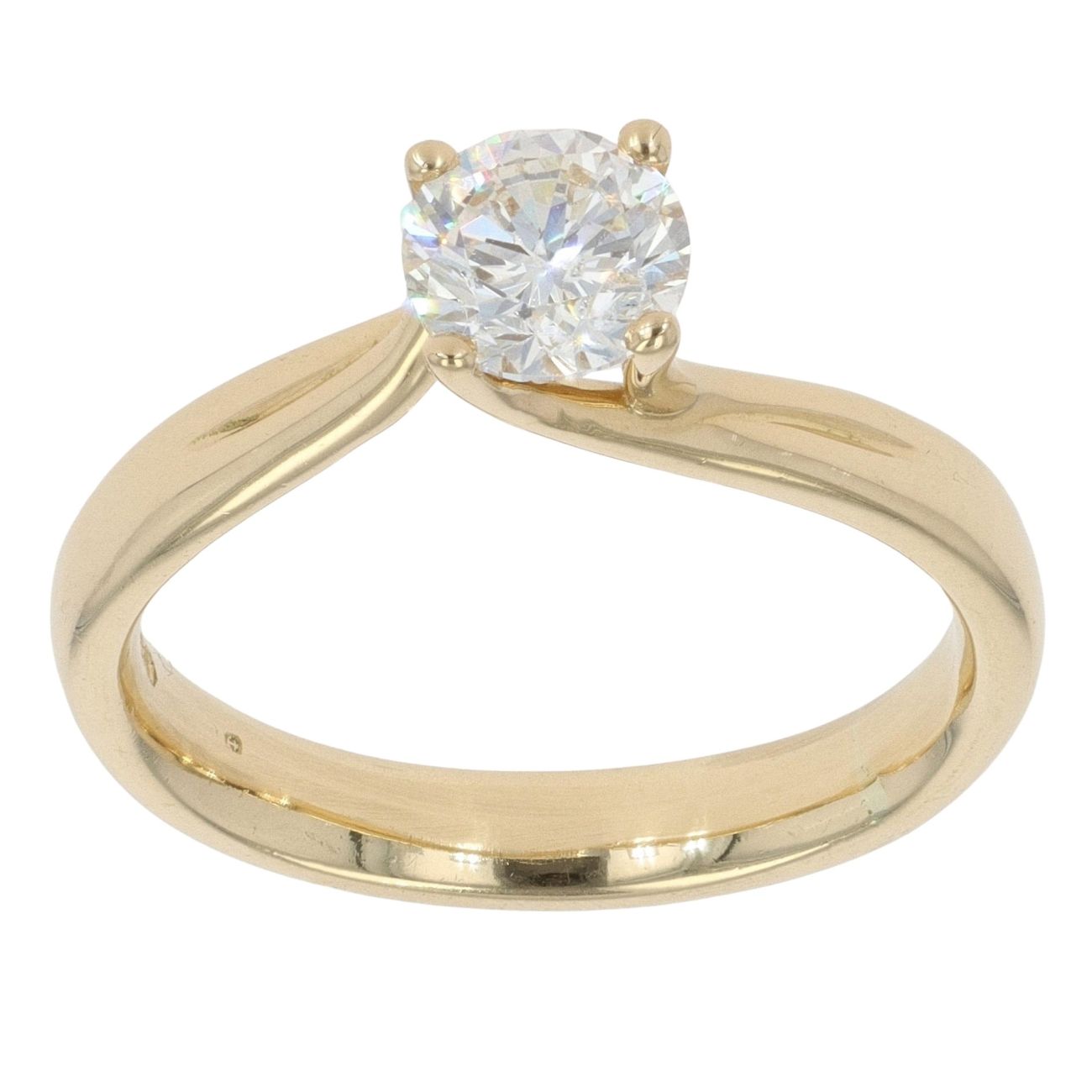 18ct Yellow Gold 0.65ct Diamond Solitaire Ring