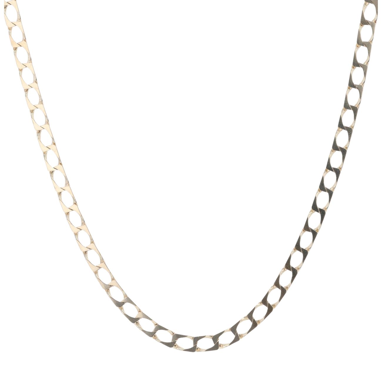 9ct Yellow Gold Square Curb Chain 18"