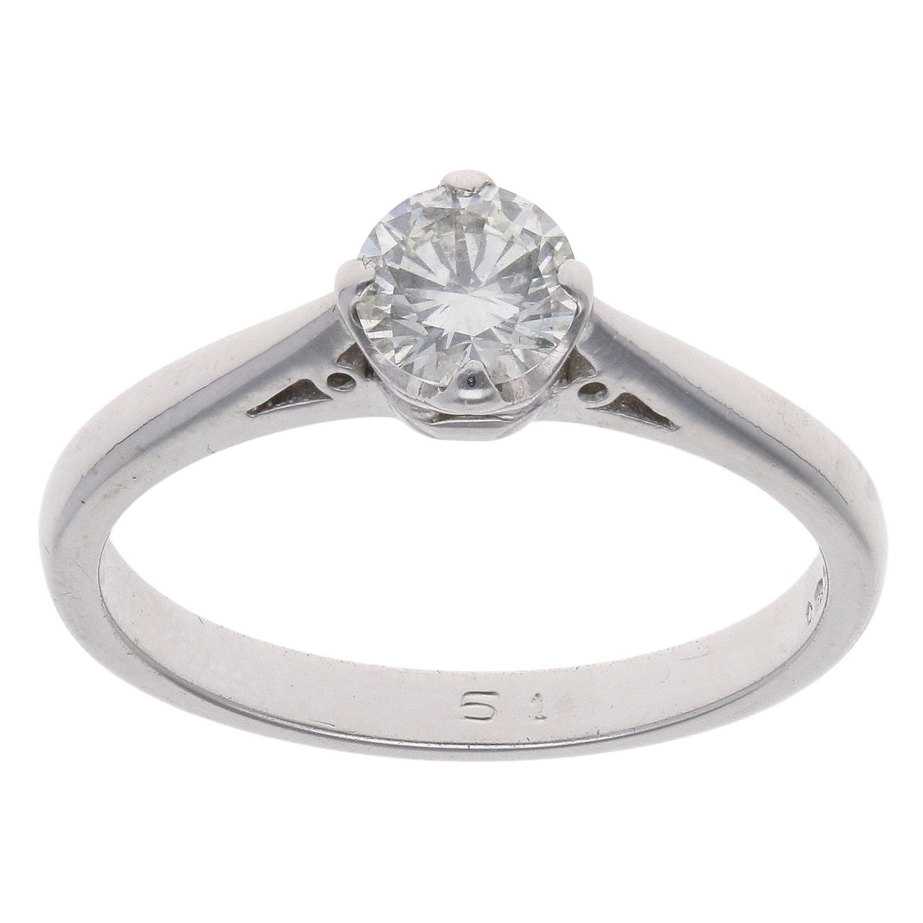 Platinum 0.50ct Diamond Solitaire Ring