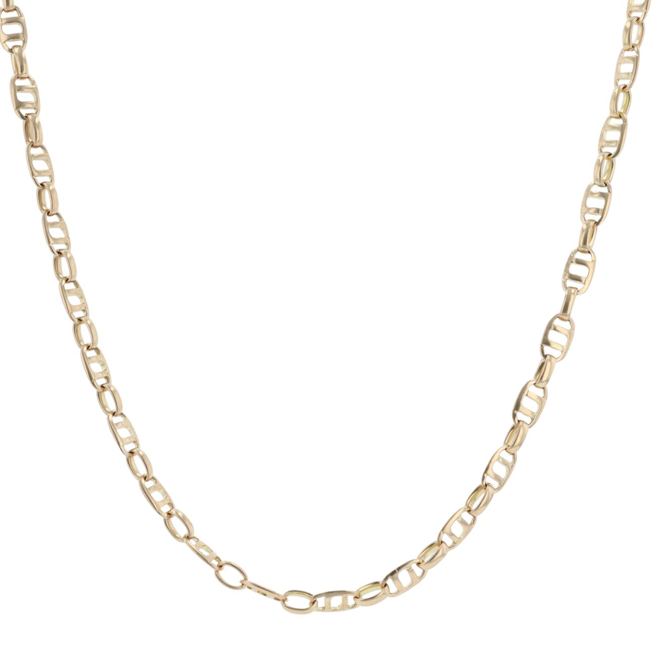 14ct Yellow Gold Patterned Fancy Chain 24"