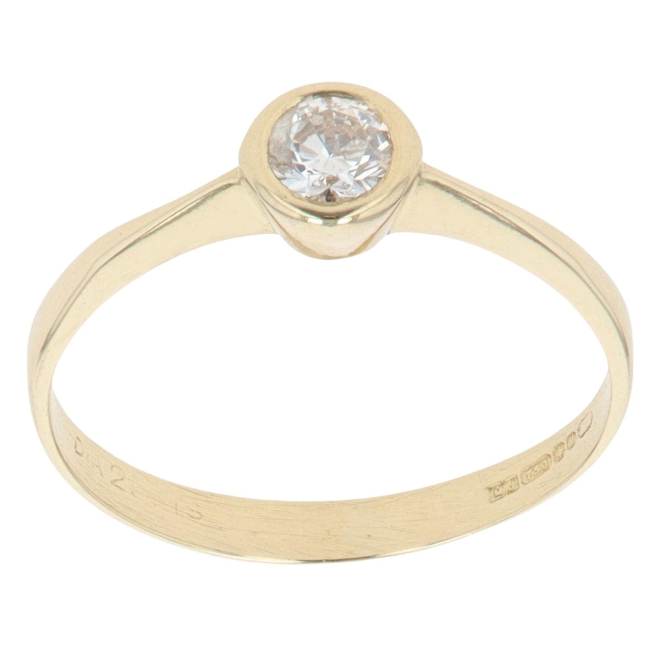 18ct Yellow Gold 0.25ct Brilliant Cut Diamond Solitaire Ring