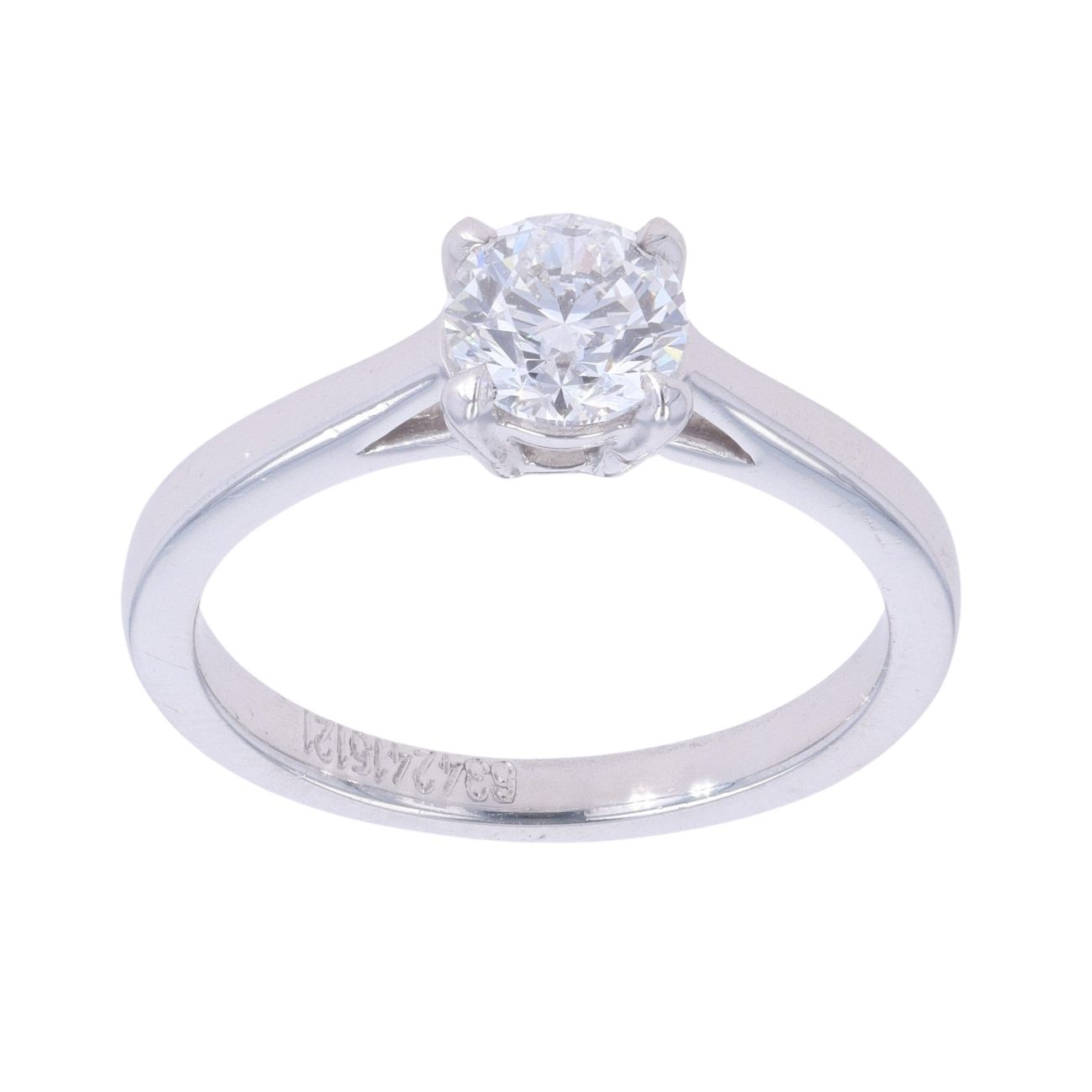 Platinum 0.75ct Diamond Brilliant Cut Diamond Solitaire Ring