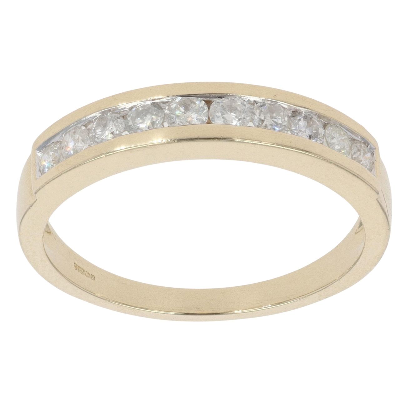 9ct Yellow Gold 0.40ct Brilliant Cut Diamond Half Eternity Ring