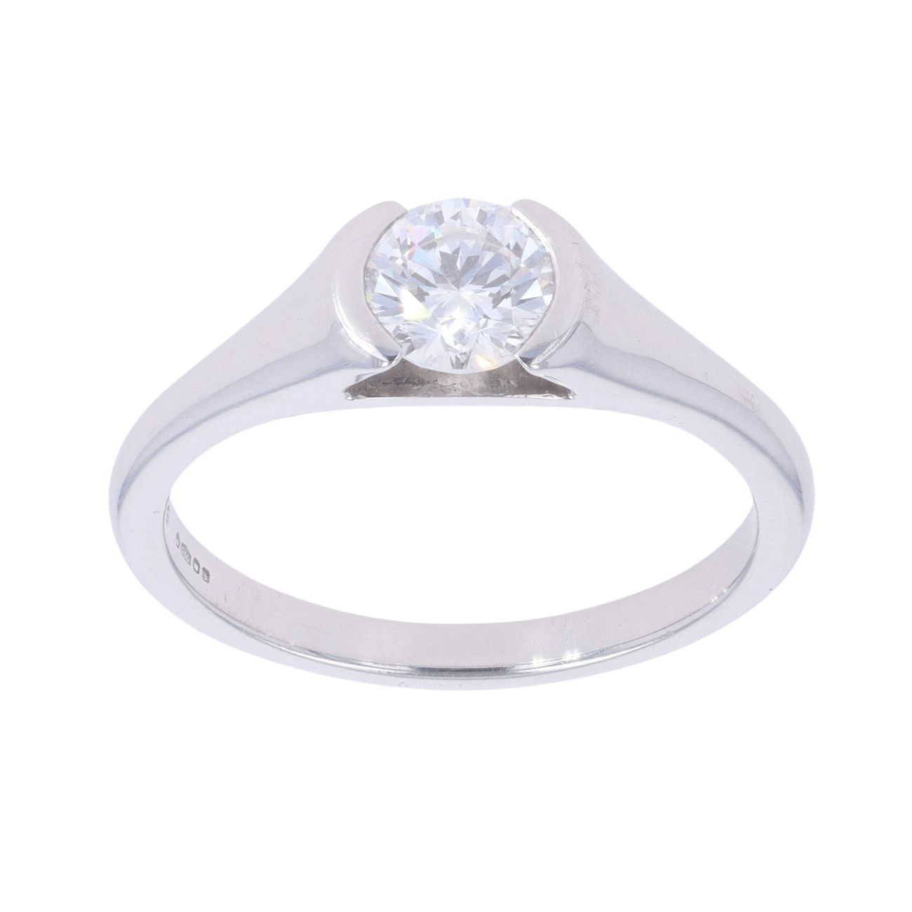 Platinum 0.70ct Brilliant Cut Diamond Solitaire Ring