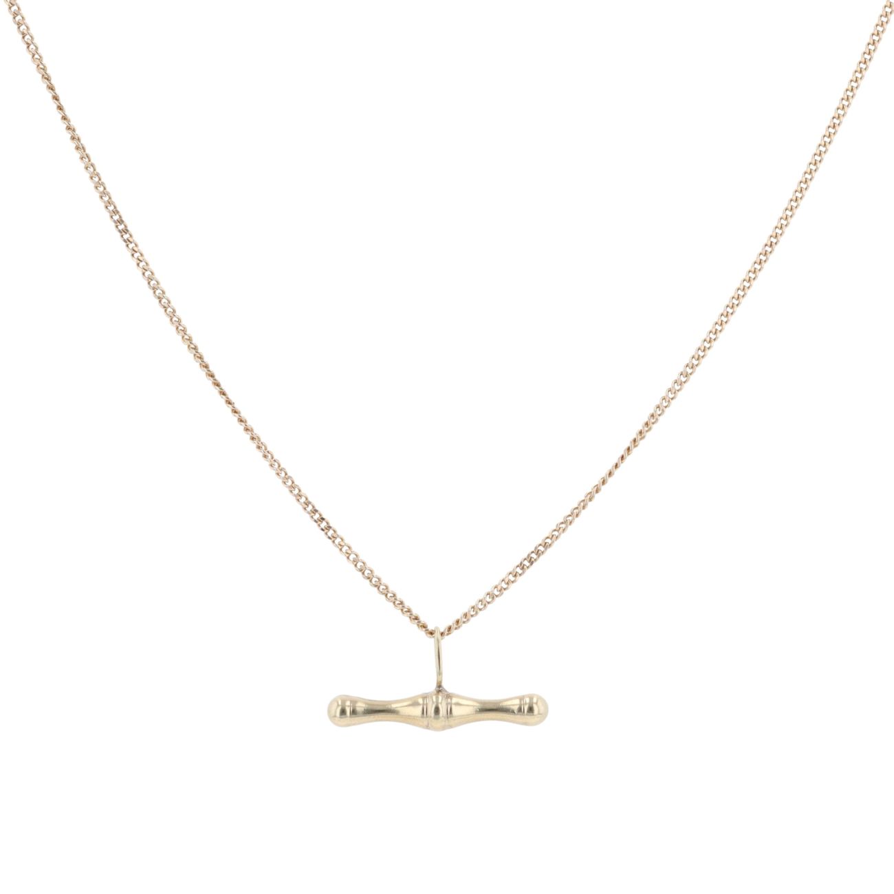 9ct Yellow Gold Fancy T-Bar Chain 20"