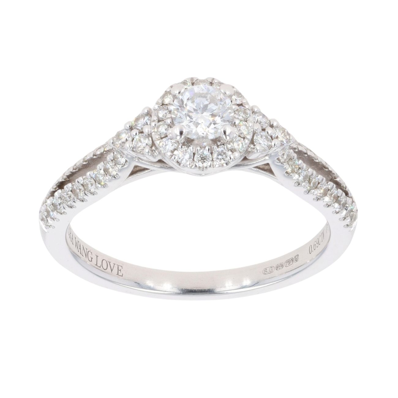 Vera Wang 18ct White Gold 0.69ct Diamond Solitaire Ring