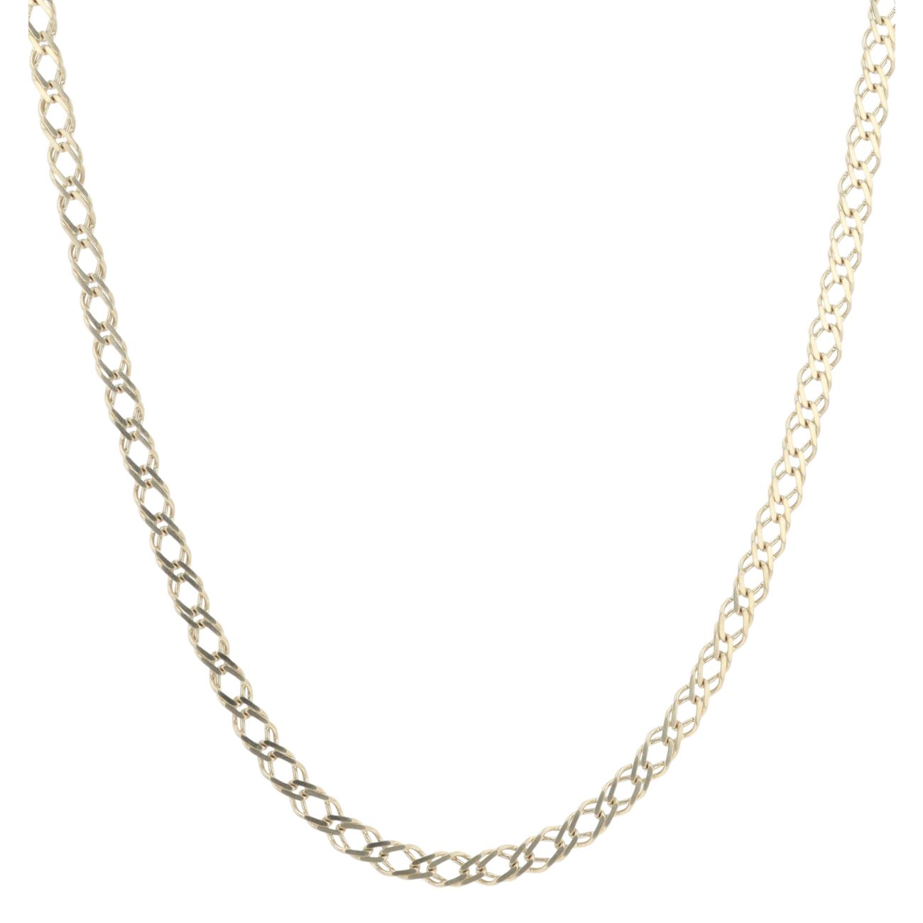 9ct Yellow Gold Double Curb Chain 22"