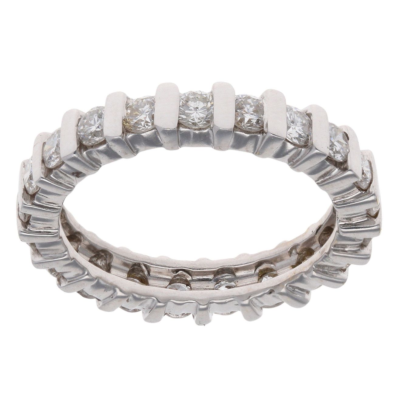 18ct White Gold 1.49ct Diamond Full Eternity Ring
