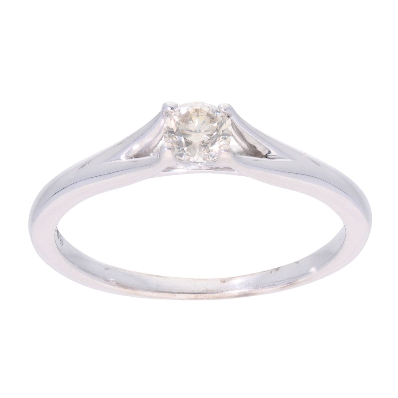 9ct White Gold 0.25ct Diamond Solitaire Ring