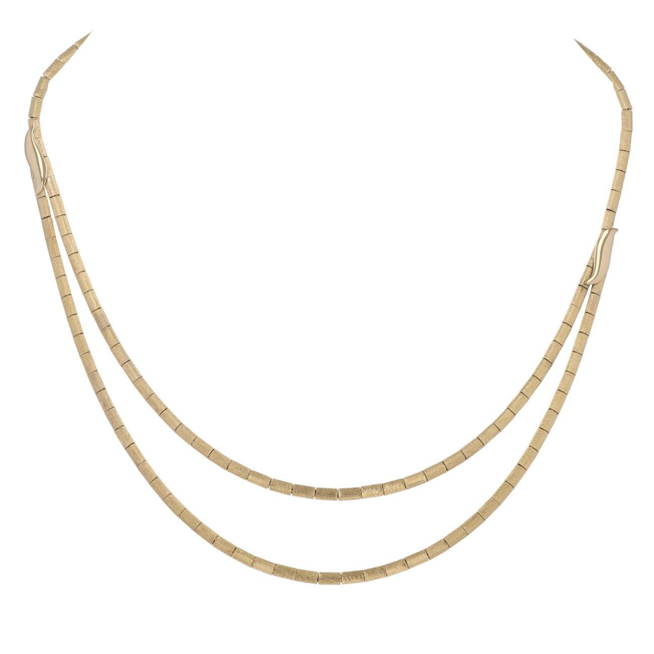 18ct Yellow Gold Two Strand Collarette 18"