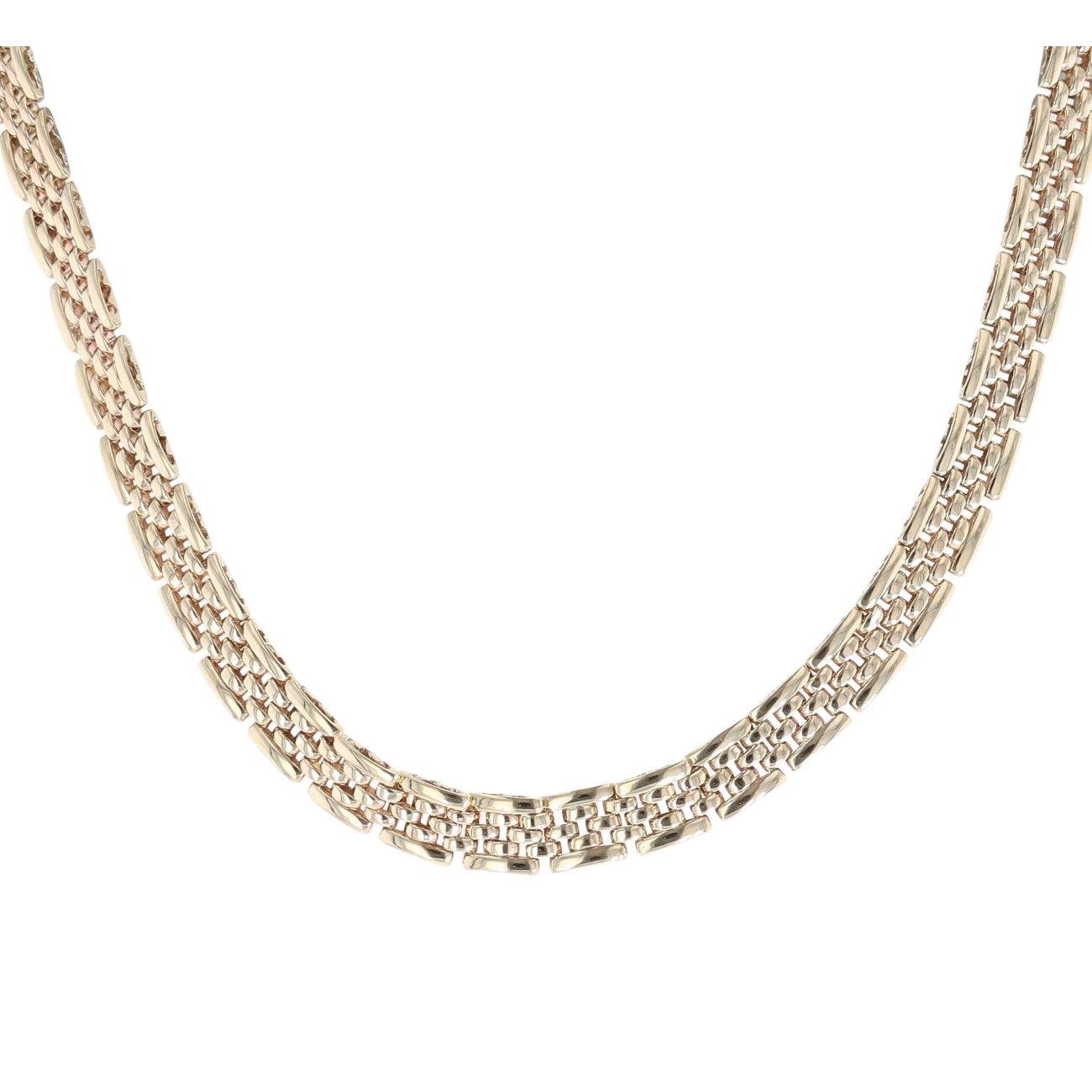 9ct Yellow Gold Watch Strap Style Chain 16"