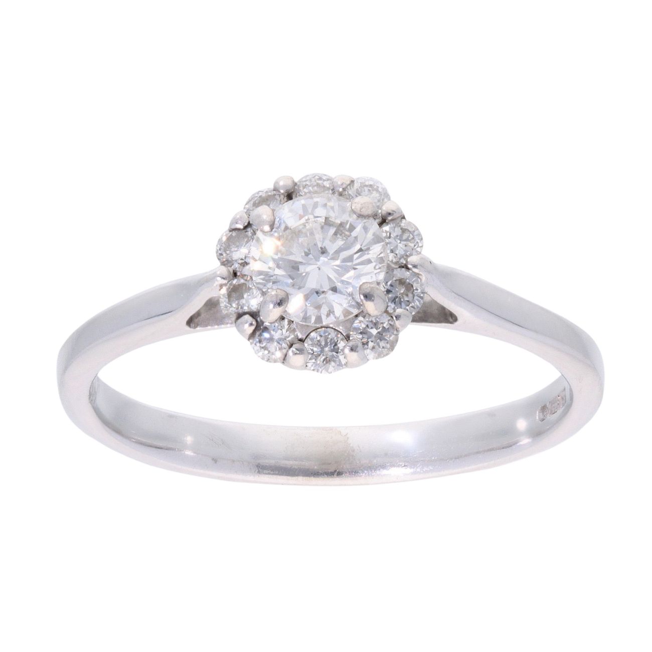 9ct White Gold 0.40ct Diamond Cluster Ring