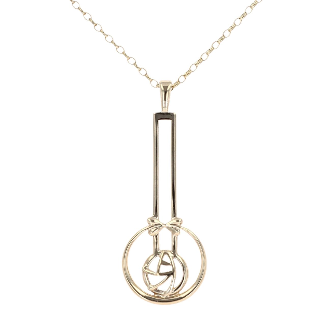 9ct Yellow Gold Rennie Mac Fancy Pendant And Chain 18"