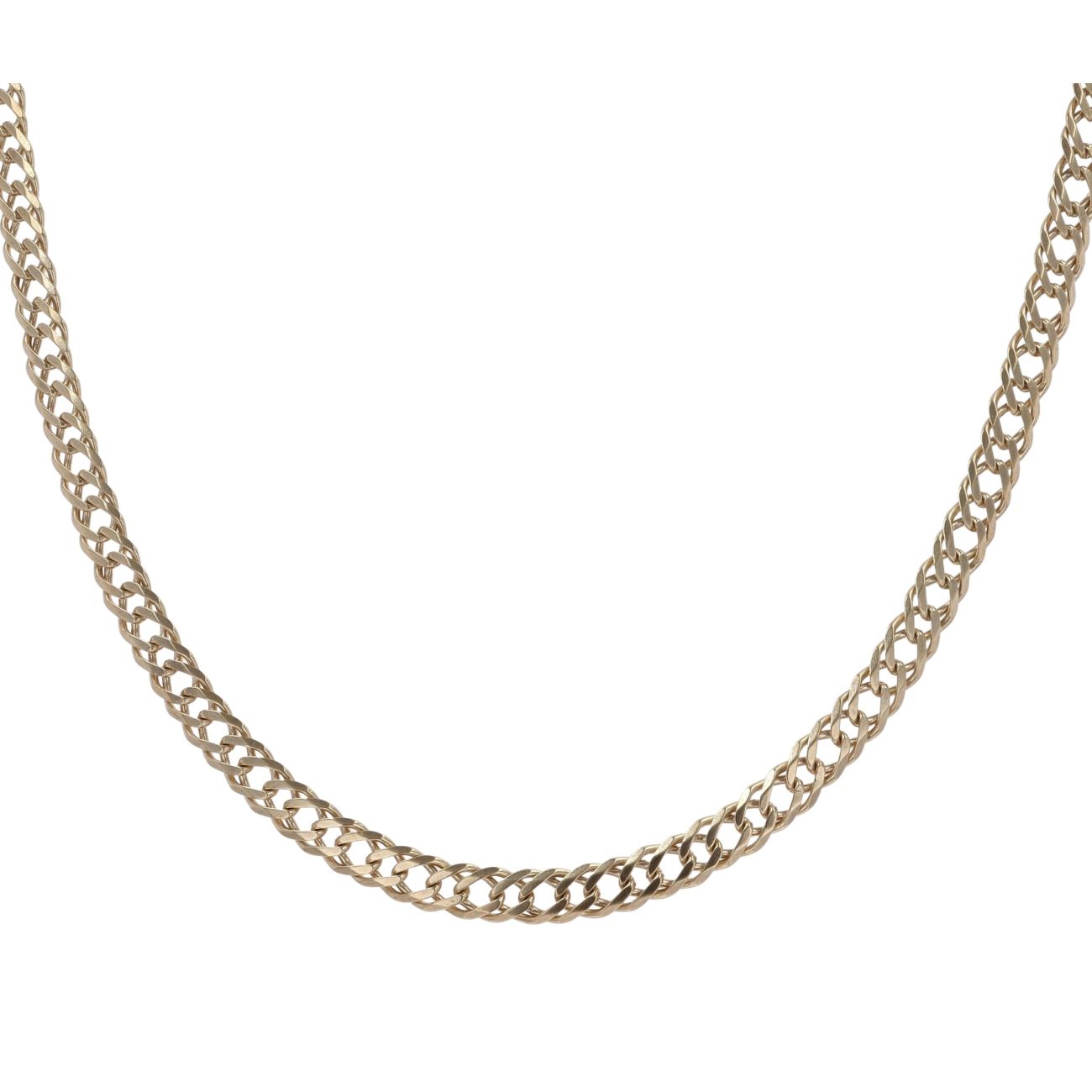 9ct Yellow Gold Double Curb Chain 16"