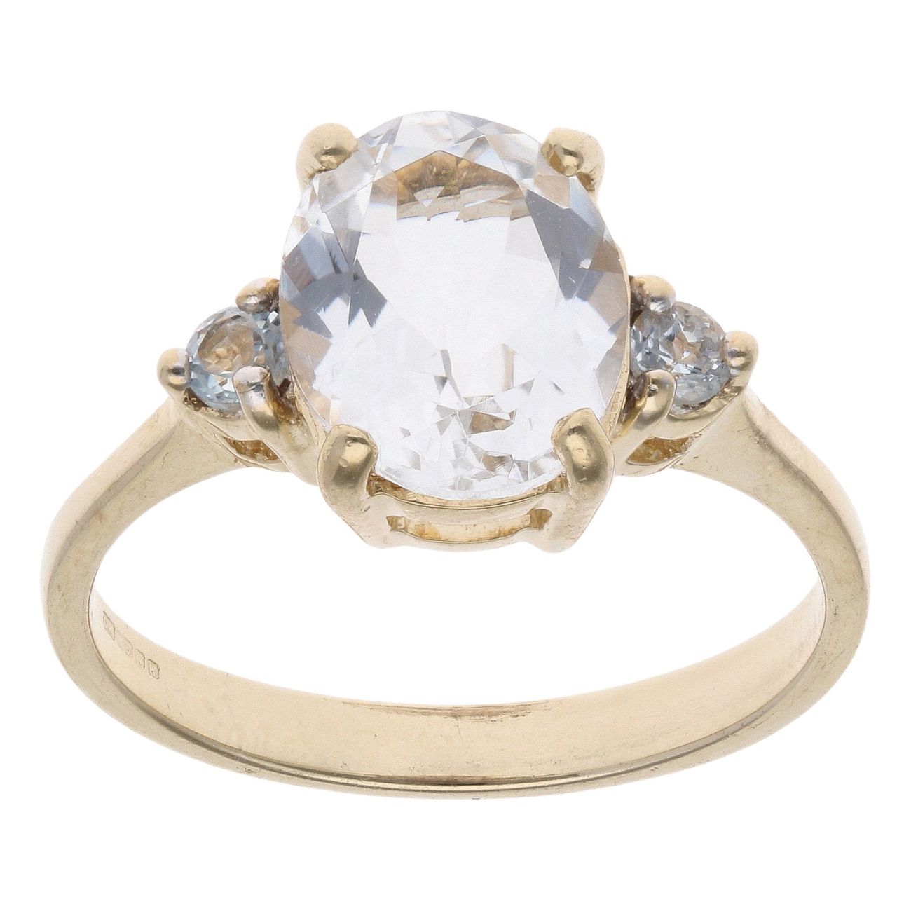 9ct Yellow Gold Cubic Zirconia Single Stone Ring