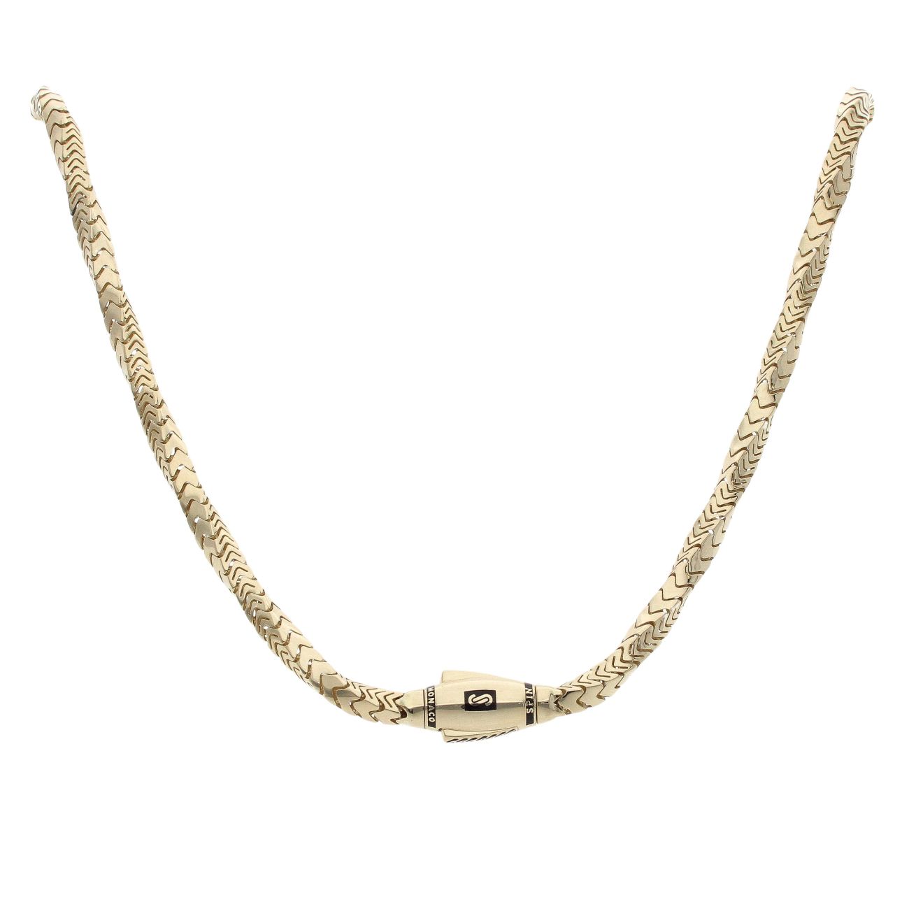 14ct Yellow Gold Monaco Spin Plain Lock Twist Chain 24"