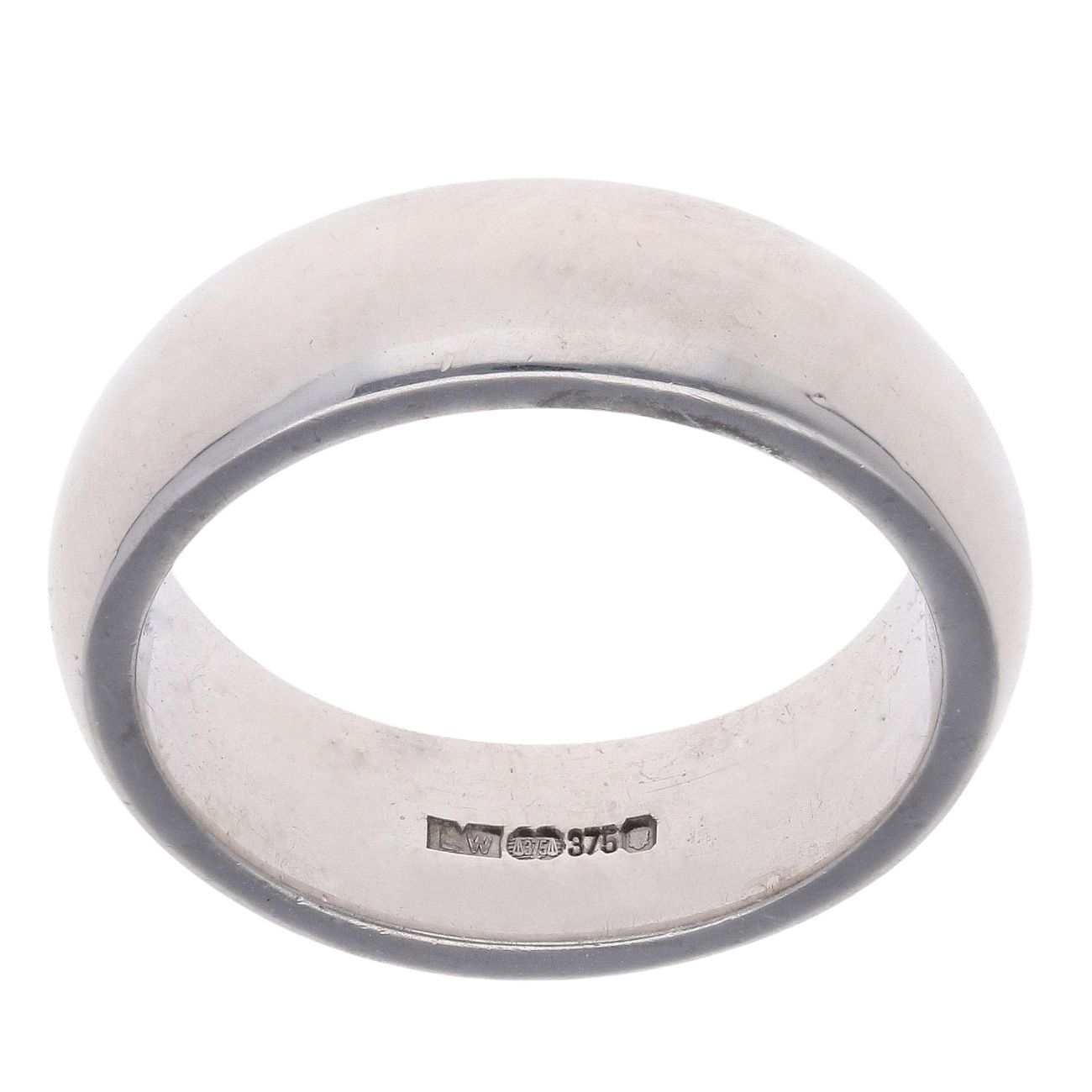 9ct White Gold Slight Court Wedding Ring 5.8mm