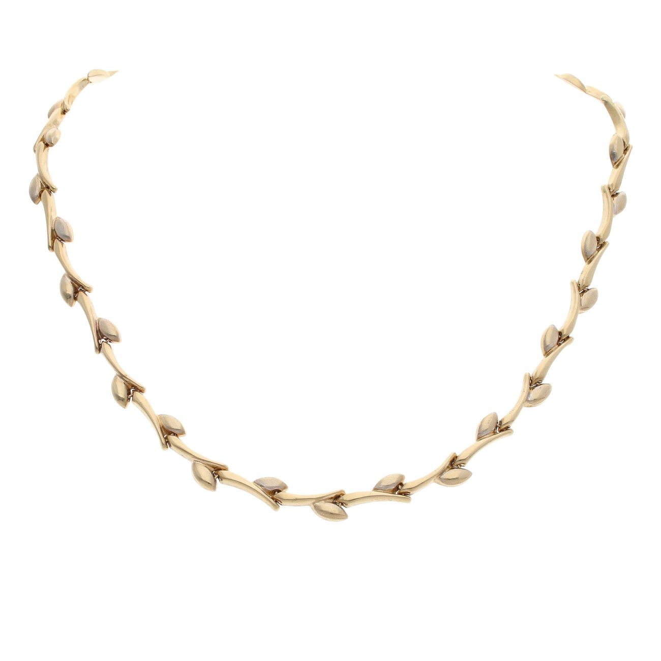 9ct Yellow and White Gold Fancy Chain 16"