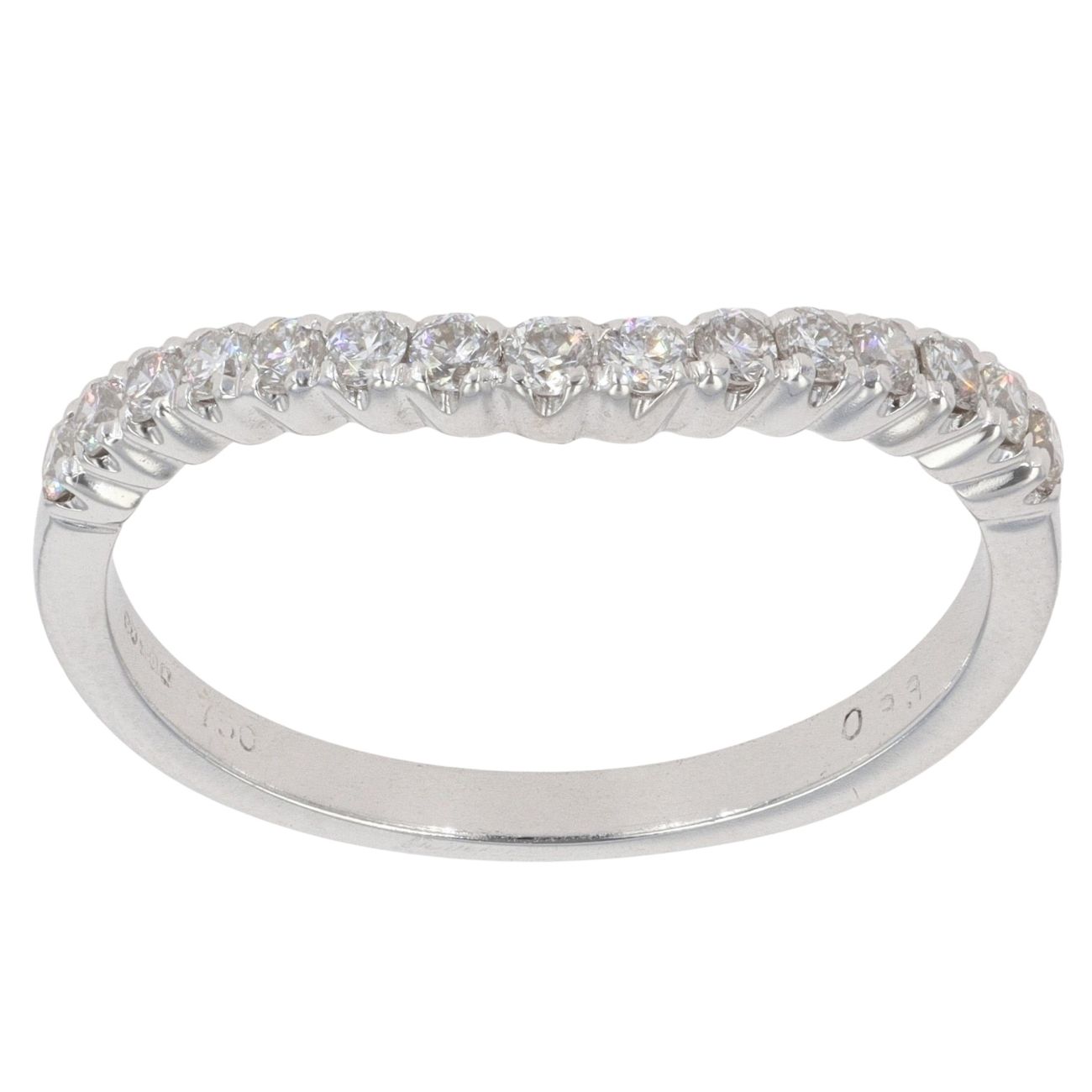 18ct Yellow Gold 0.33ct Brilliant Cut Diamond Wishbone Ring