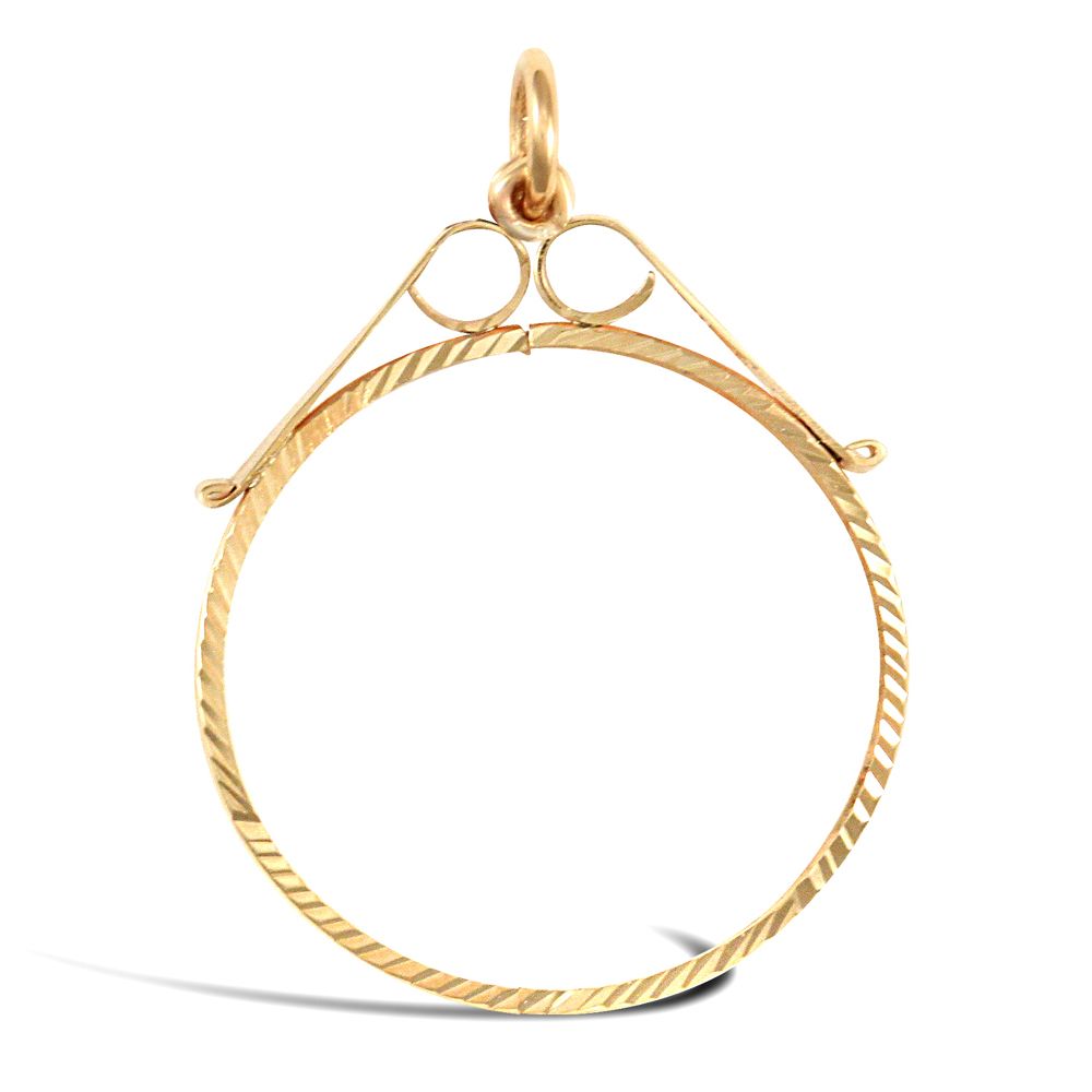 9ct Yellow Gold Half Sovereign Pendant Mount
