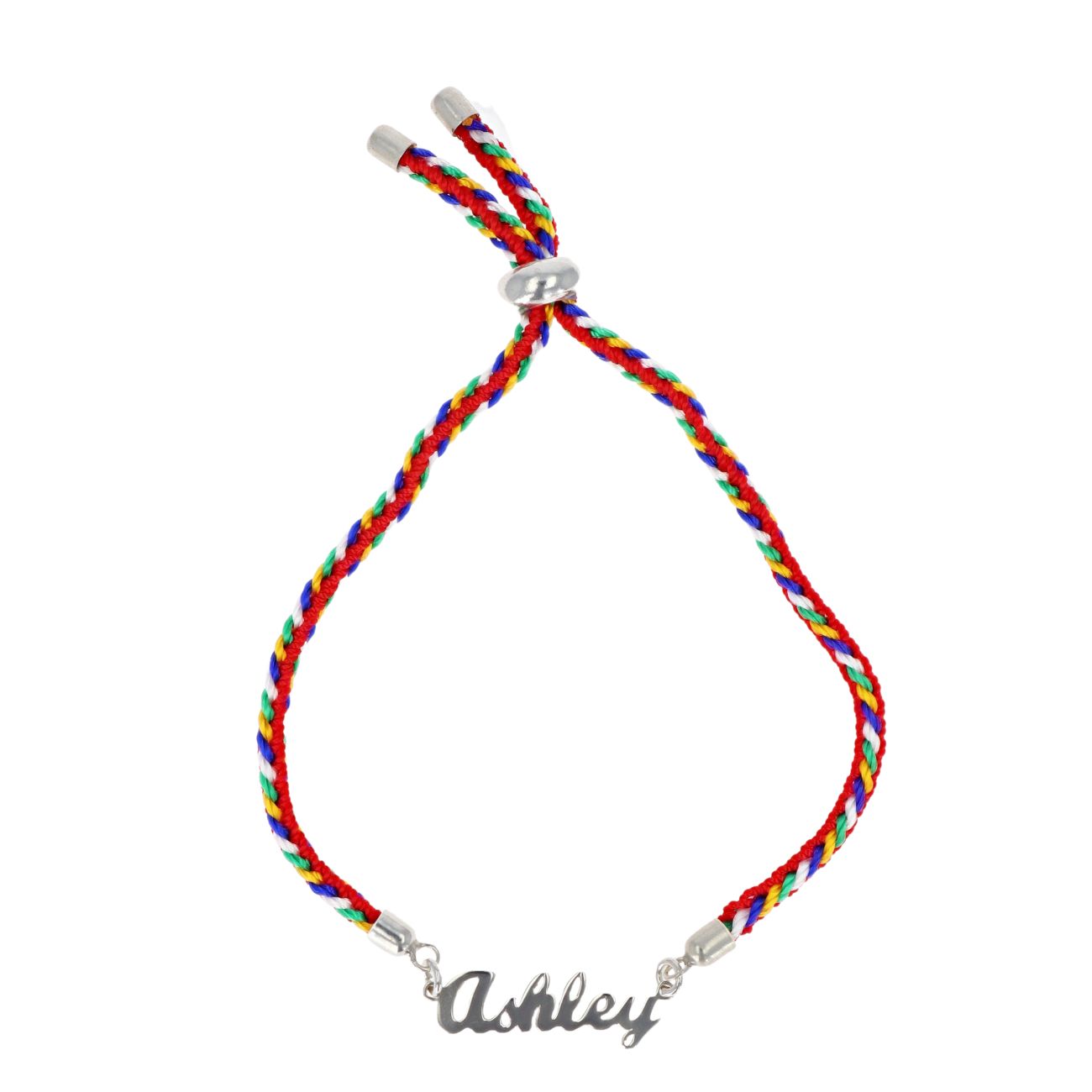 Sterling Silver Children's Personalised Adjustable Cord Bracelet