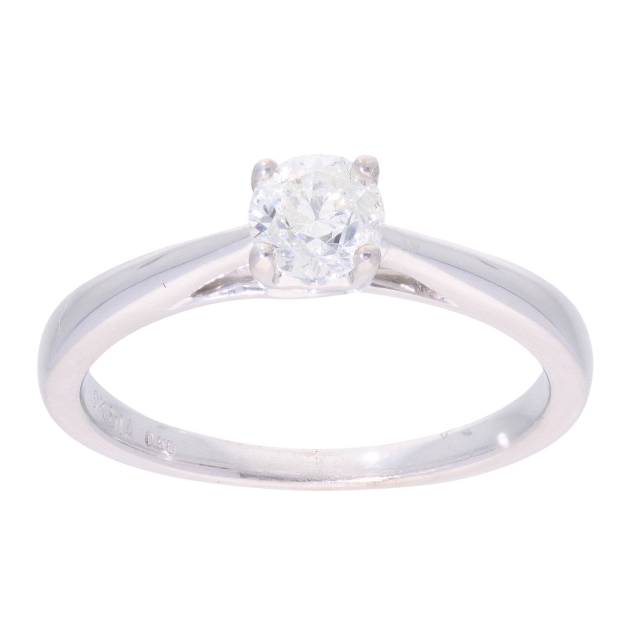 9ct White Gold 0.50ct Diamond Solitaire Ring