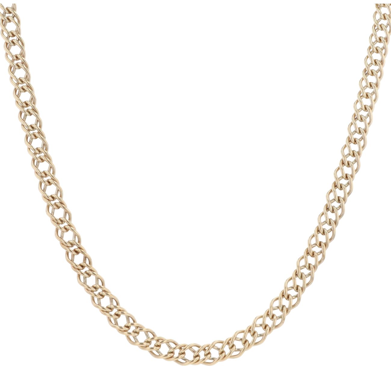 9ct Yellow Gold Double Curb Chain 20"