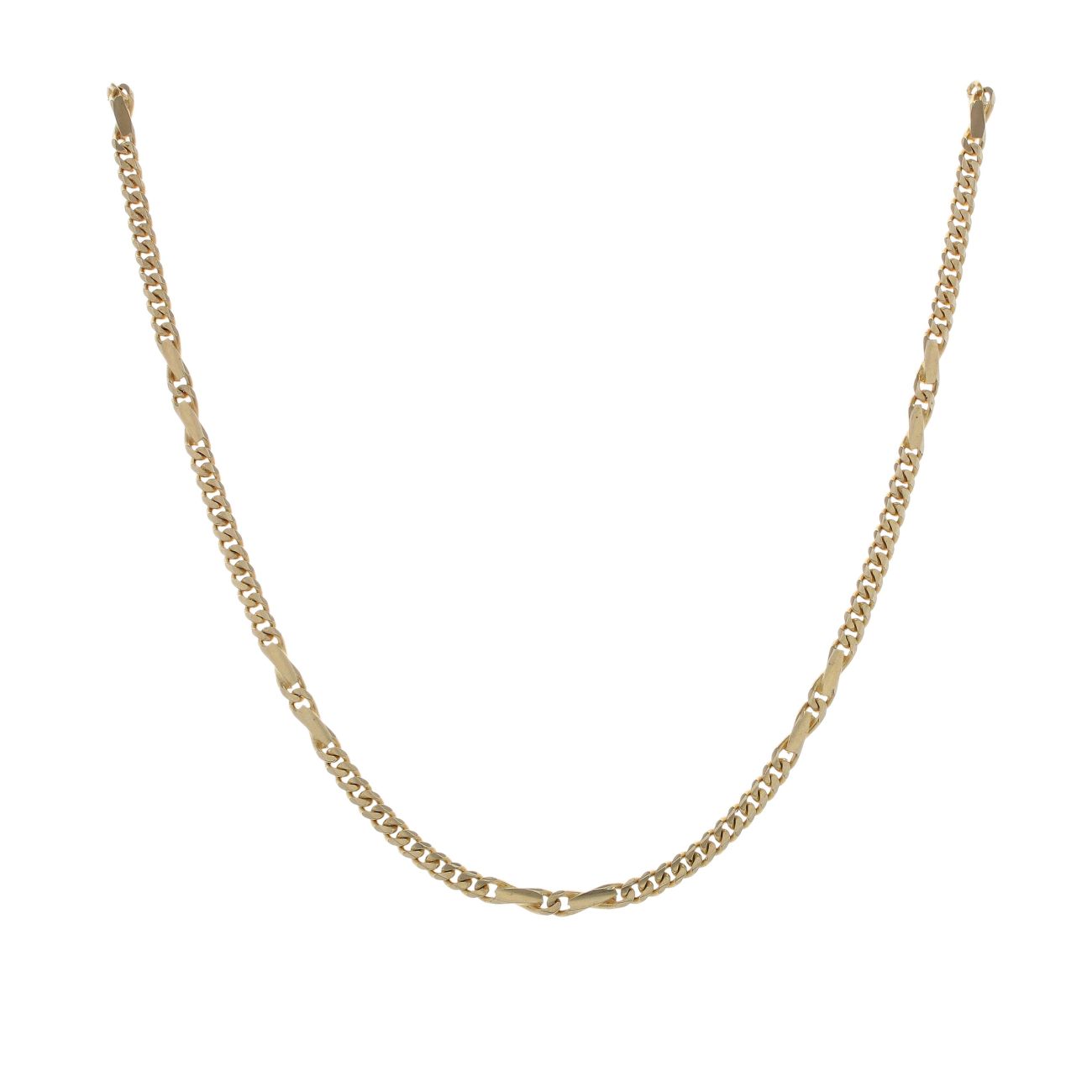 14ct Yellow Gold Figure Of Eight/Curb Chain 20"